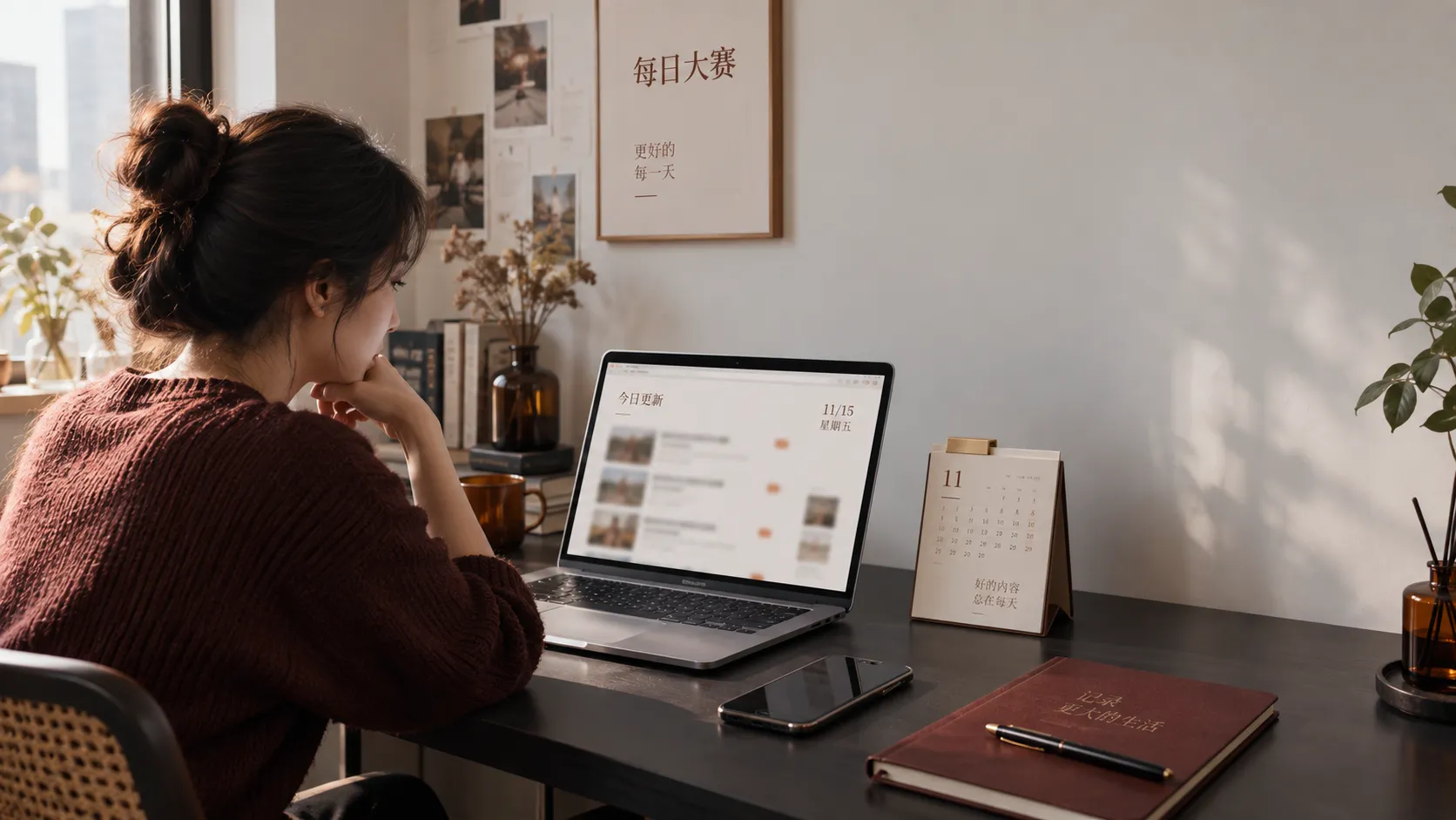 舞台灯光照亮的公开展示场景